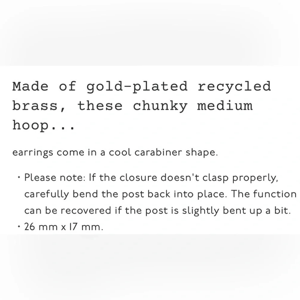 🆕Madewell Chunky Medium Hoop Earrings - Picture 2 of 14